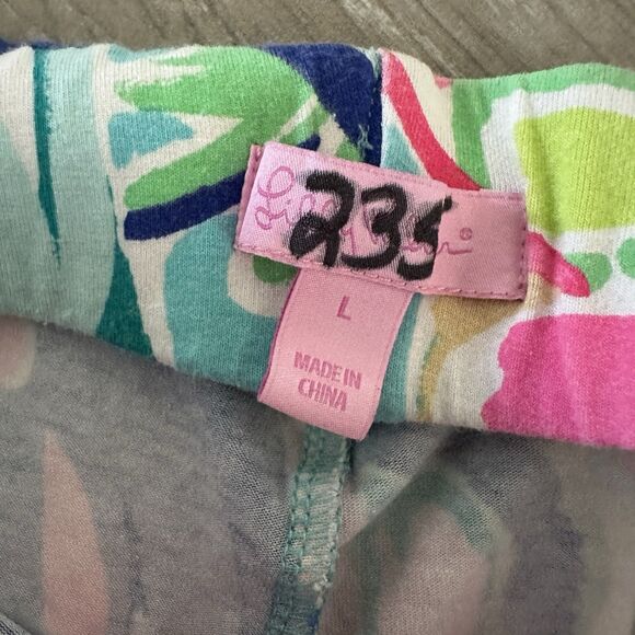 Lilly Pulitzer Georgia May Palazzo Pants Exotic Garden Tropical LARGE Wide Leg - Picture 4 of 6